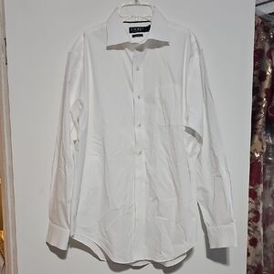 Lauren Ralph Lauren Men's White Dress Shirt Classic Fit No Irom 16.5 34/35